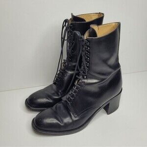 VINTAGE FREELANCE CLASSICS LACE UP HEEL BOOTS Witchy Size 39.5